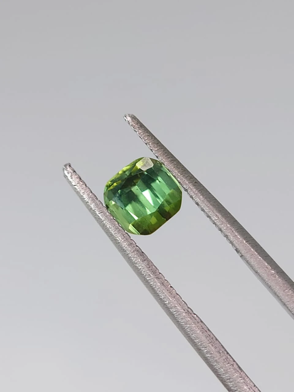 0.72ct Natural Green Tourmaline Cushion Cut Loose Gemstone from Afghanistan — view 1